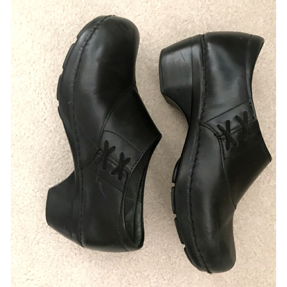 DANSKO Professional Matte Black Leather Clogs 39